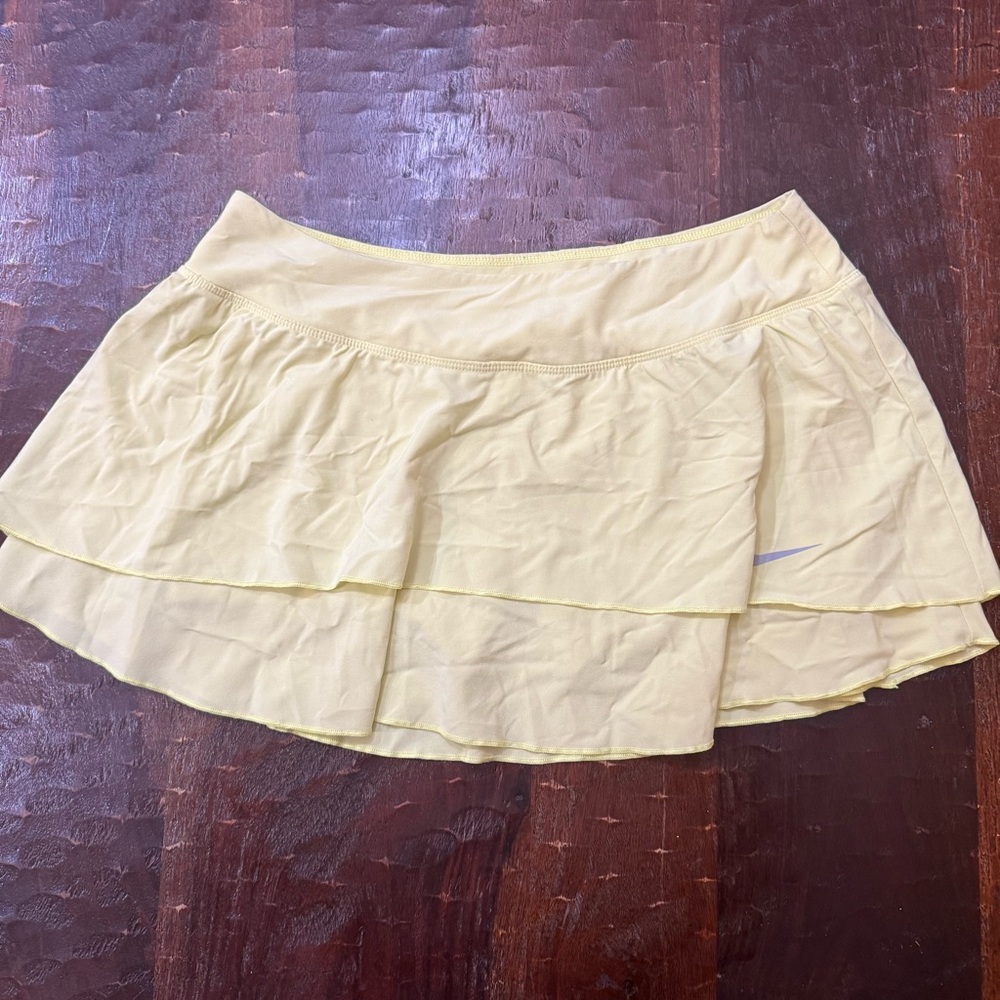 Nike Light Yellow Women's Mini Skirt